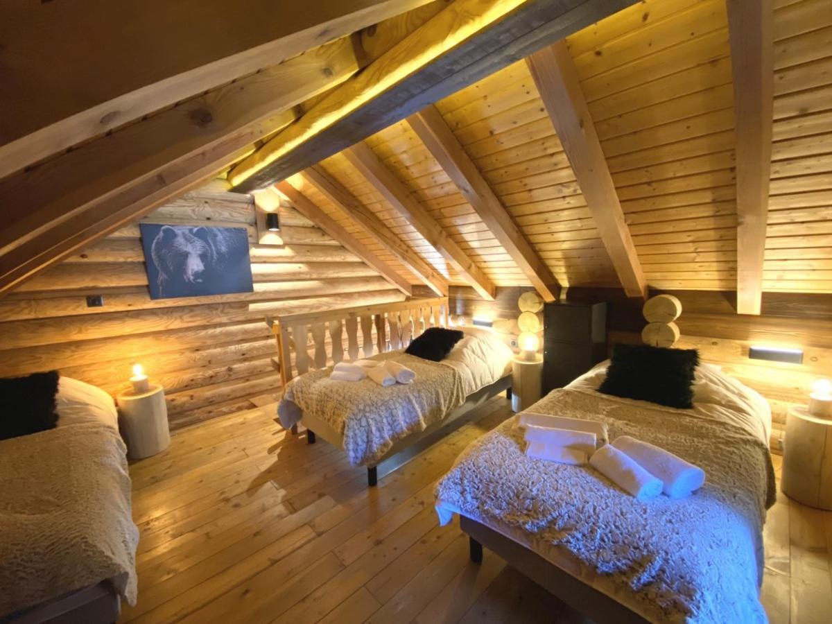 L'Ours Noir Chalet En Rondins Ла Брес Екстериор снимка